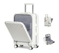 Sea choice Front Opening Luggage Suitcase Laptop Compartment PC Hard Shell Suitcase Top Opening Luggage Suitcase with Cupholder USB Port 4 Wheels