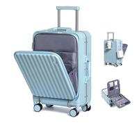 Sea choice Front Opening Luggage Suitcase Laptop Compartment PC Hard Shell Suitcase Top Opening Luggage Suitcase with USB Port Cupholder TSA Lock 4 Wheels