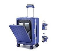 Sea choice Front Opening Luggage with Laptop Compartment Top Open Suitcase PC Hard Shell Suitcase with Cupholder USB Port Spinner Wheels