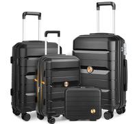 Sea choice Luggage Set 3 Piece with Vanity Case Elegant Luggage Set Hard Shell Travel Suitcase Expandable 20 Inch Suitcase with 8 Wheels