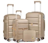 Sea choice Luggage Set 4 Piece Hard Shell Travel Suitcase Set Luggage Set 3 Piece with Vanity Case Suitcase Set with Spinner Wheels