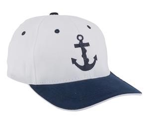 Sea-Club Cap - Anchor Hat Cotton White/Marine Maritime Decoration