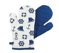 Sea-Club Oven Glove Maritime Anchor Steering Wheel Life Ring Lighthouse Oven Glove Pot Holder