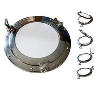 Sea-Club porthole mirror porthole aluminum nickel-plated Ø=28cm