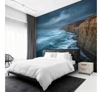 Sea Coastal Wallpaper, Ocean Seascape Wall Mural for Living Room, Bedroom, Non-Woven Wall Papaer Decoration, Photo Wallpaper & Home Decor, 150x105 cm (WxH) K-MZ&6