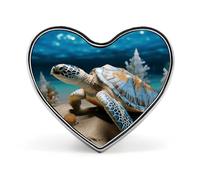 Sea Conch Shell Starfish Turtle Golf Sport Lapel Pin - Heart Shape Brooch Pins for Men & Women Suit Accessories, 1" Lightweight Enamel Lapel Pins Buttons for Backpacks, Hats, Bags, Lanyards