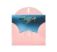 Sea Conch Shell Starfish Turtle Pearl Paper Holiday Greeting Card With Envelopes Weddings Party Birthday Invitations Wishes