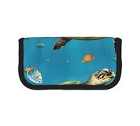 Sea Conch Shell Turtle Large Capacity Canvas Pencil Case, Sturdy and Durable, Easy to Store in an Orderly Manner
