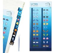 Sea Creatures Lil Tabs Fold-Over Notebook Stickers, 20+ Cute Sea Creature Stickers, Ocean Animal Sticky Tabs Page Markers,Self Adhesive Tabs for Journals Planners School Supplies,Party Favors (1pc)