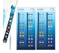 Sea Creatures Lil Tabs Fold-Over Notebook Stickers, 20+ Cute Sea Creature Stickers, Ocean Animal Sticky Tabs Page Markers,Self Adhesive Tabs for Journals Planners School Supplies,Party Favors (2pc)