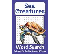 Sea Creatures Word Search Puzzle Book: Word Searches with Easy to Read Print about Sea Creatures, Sea Animals, Ocean and More | 6x9inches, 110 pages | ... Gift for Vacations, Holidays and Free Times