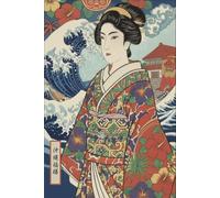 Sea Crest - Shisa & Bingata Art Composition Notebook: 6x9 Japanese Heritage 101 Pages, Traditional Okinawa Dyeing Pattern Design, Luxury Ukiyoe Style ... Florals: シークレストシーサーアンドビンガタアートコンポジションノートブック