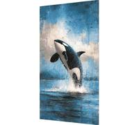 Sea Diamond Art Animal Diamond Painting Kits, 5D Crystal Art Kits for Adults Kids DIY Full Square Drill Gem Dots Embroidery Paintings Crafts Picture for Beginners, Home Wall Decor Gifts 30x60cm j3-7bd