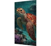 Sea Diamond Art Kits Adults, Diamond Painting Animal Crystal Art Kits for Kids Beginners, 5D Full Drill Square Gem Dots Rhinestone Embroidery Paintings Crafts, Hobbies for Adults Women 50x100cm w7-7lo