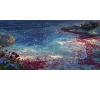 sea Diamond Art, petal Crafts for Adults, Gem Art Kits for Kids, Large 5d Diamond Painting Kits for Adults, Beginners Round Full Drill Crystal Cross Stitch Canvas, for Home Wall Decor, 100x200cm p-178