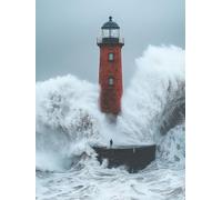 Sea Diamond Painting Lighthouse Diamond Art Kits Adults Beginners DIY Full Drill Square Gem Crystal Art Rhinestone Embroidery Paintings Crafts Picture Home Wall Decor, Gifts for Women 80x110cm a1-4Y