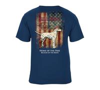 SEA DOG Vintage Graphic Patriotic T-Shirt Garment Dyed 100% Ringspun Cotton, Relaxed Fit, Printed in USA, Home of The Free, True Navy, 3XL
