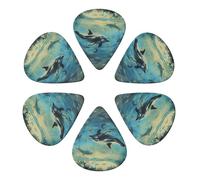 Sea Dolphin Printed Guitar Picks -6 Pcs Guitar Picks Plectrum,Guitar Accessories,Electric Guitar Pick, Bass & Ukulele 0.71mm