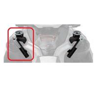 Sea-Doo LinQ Front Support Left RXT, RXT-X, GTX, Wake Pro, Fish Pro 295100948 - Black Metal Storage Rack with Additional Rod Holder for Trolling, Fishing, Water Sports
