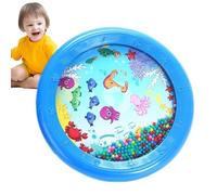 Sea Drum Musical Instrument Percussion Drum with Flowing Sea Noise and Visual Animal Design, Tuned Sound Drum for Promoting Motor Skills Concentration Hearing Experience Playful