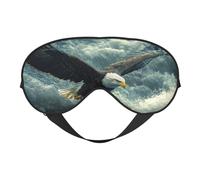 Sea Eagle Print Sleep Mask with Adjustable Strap, Comfortable Eye Cover for Travel, Yoga, Napping, Sleeping & Relaxation