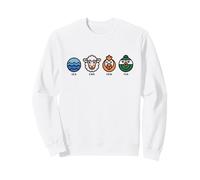Sea Ewe Hen Tea Funny Pun Fun Retro Sarcastic Humor Sweatshirt