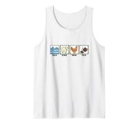 Sea Ewe Hen Tea Funny Pun Fun Retro Sarcastic Humor Tank Top