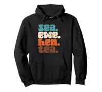 Sea Ewe Hen Tea Meme Meaning Groovy No Icons Pullover Hoodie