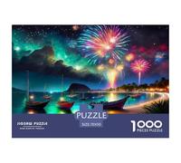 Sea Fireworks Jigsaw Puzzles for Adults Kids Interesting Puzzles 1000 Jigsaws Brain Challenge for Adults Gifts 70x50cm/1000pcs