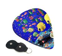 Sea Fishes Set Of 6 Guitar Plectrums For Acoustic Guitar, Electric Guitar, Bass, Ukulele - Thin, Medium And Thick.