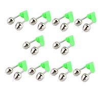 Sea Fishing Accessories Fishing Rod Set Fishing Alarm Light Twin Bells Fishing Tackle Night Fishing Accessory Portable Night Sea Fish Green Rod Clip Tip Fish Bait Alarm