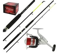 Sea Fishing Boat Max Rod 6FT Yellow Tip + MAR 7000 LARGE Sea Reel 1BB Red Line