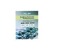 Sea fishing extra strong metallic green power swivels (1/0# Pack of 25)
