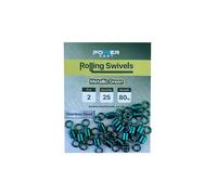 Sea fishing extra strong metallic green power swivels (2# Pack of 25)