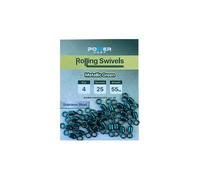 Sea fishing extra strong metallic green power swivels (4# Pack of 25)