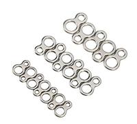 Sea Fishing Front Leader Connection Loop Stainless Steels Solid Fishing Figure 8 Jigging Rings for Angling with the Sea 60pcs