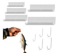 Sea Fishing Hooks - VLYX 250 PCS Barbed Aberdeen Hooks, Long Shank Wide Gape Size 2#, 4#, 6#, 8#, 10# - High Carbon Steel Lightweight for Sea Fishing