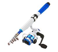 Sea Fishing Poles | Sea Rod Casting Rod | Small Fishing Reel Combo Kit | Portable Travel Fish Catching Pole Kit | Telescopic Fishings Rods for Fishings Beginner Fishermen