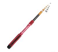 Sea Fishing Rod 1.8m Telescopic Extra Hard Action Red Blank Surf Casting Pole Long-Lasting Fiberglass Construction for Heavy Freshwater Carp Beach Use