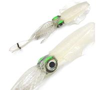 Sea Fishing Squid Bait With Ear Thin Fin Soft Baits Fish-shaped Fake Lure Fishing Hooks With Leaders