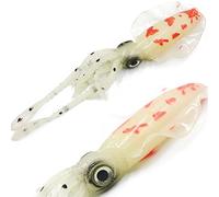 Sea Fishing Squid With Ear Thin Fin Soft Baits Fish-shaped Fake Lure Fishing Hooks Freshwater With Leaders