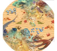 Sea Floor Vinyl Tuff Tray Insert - 86 x 86 cm - For Large Tuff Spot Tuff Tray