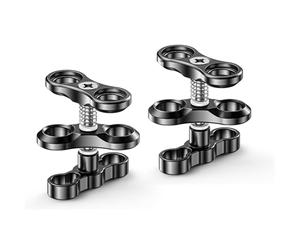 Sea frogs 2PCS Aluminum Alloy Clamp Ball Joint Bracket Arm Two Section Holder Diving Essential Accessory Light Combination Fixed Clamp