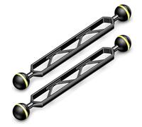 Sea frogs 2PCS Double Ball Arm 8.0" Essential Underwater Photography Gear Lighting System Aluminum Alloy Diving Equipment Accessory Lightweight Arms AM-10