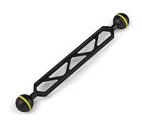 Sea Frogs 9-Inch Double Ball Arm, 1-Inch Diameter, Black with Yellow O-Ring, for Camera Clamp and Flashlight (HZB-AM-10)