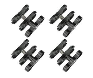 Sea Frogs Aluminum Alloy Clamp, Ball Joint Bracket Arm,Two Section Holder Diving Essential Accessory Light Combination Fixed Clamp, Diving Accessory Light Holder (CP-6 4PCS)