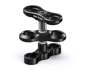 Sea frogs Aluminum Alloy Clamp Ball Joint Bracket Arm Two Section Holder Diving Essential Accessory Light Combination Fixed Clamp CP-2