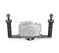 Sea frogs Aluminum Alloy Diving Handle Tray Bracket Dual Handheld Hand Grip Video Stabilizer Portable Balancer Holder with Ball Adapter TS-7