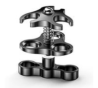 Sea frogs Three Cut Hole Ball Joint Butterfly Clip Underwater Arm Ball Clamp Diving Lamp Holder Ball Clamp Mount for Underwater Camera Diving Lamp Diving Light