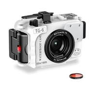 Sea frogs Waterproof Camera Housing Compatible with Olympus TG-6 IPX8 Maximum Diving Depth 60m/196ft Underwater Camera Case for Diving, Surfing, Rowing, Skiing White